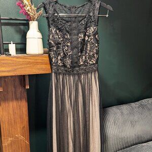 Floor Length Navy Blue Dress